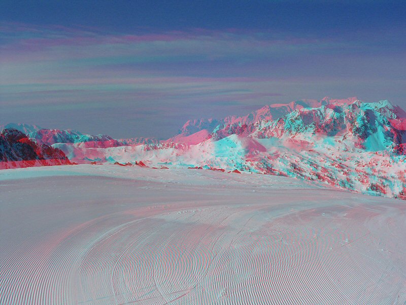 Panorama 3D de la Grande Combe. Utilisez des lunettes 3D rouge/bleu-vert - 