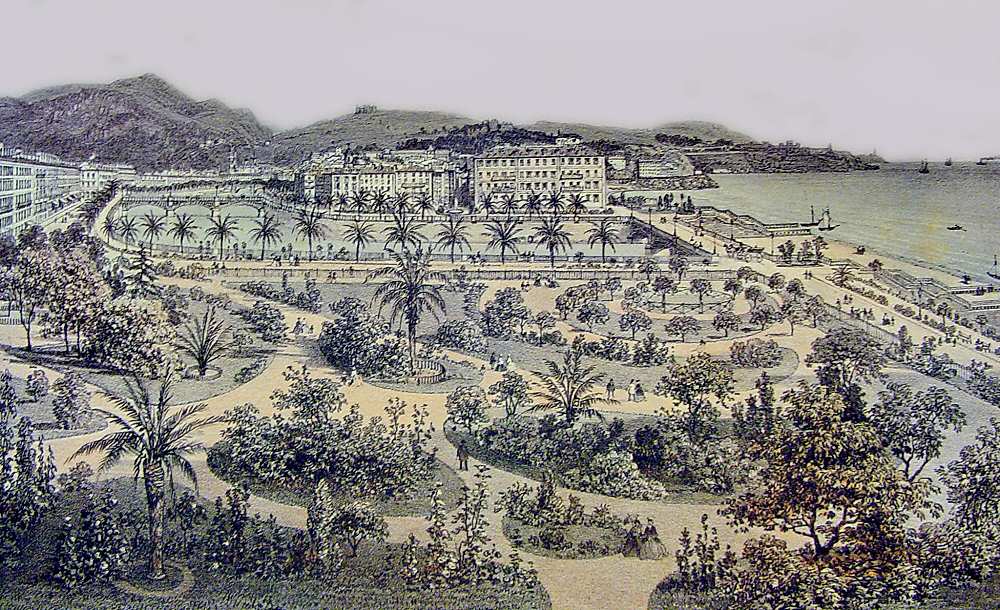 Jardins Albert 1er en 1865 - 