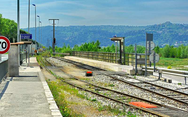 La station de Colomars - La Manda en vue vers le Sud - 