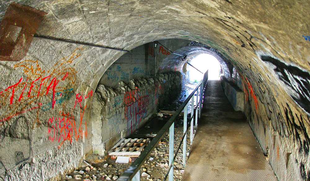Magnifique tunnel pédestre accédant aux quais de Saint Martin du Var - 