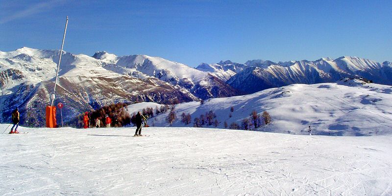 Les pistes de la Baisse du Colombier sur Las Donnas - Ski slopes on Las Donnas
